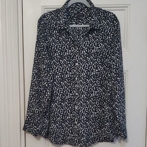 Banana Republic Monochrome Polka Dot Shirt